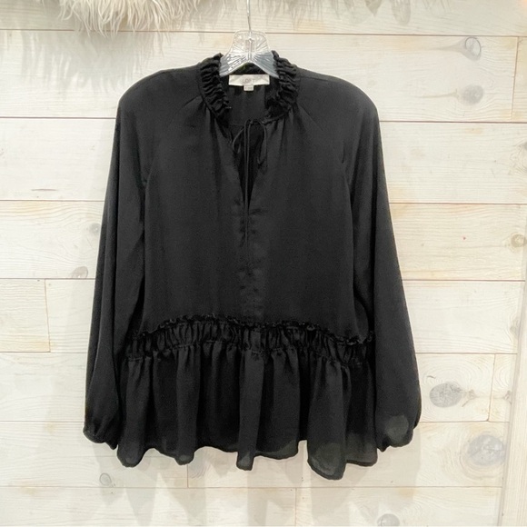 Ann Taylor loft ruffle chiffon tie neck top ❤️ - Picture 7 of 7